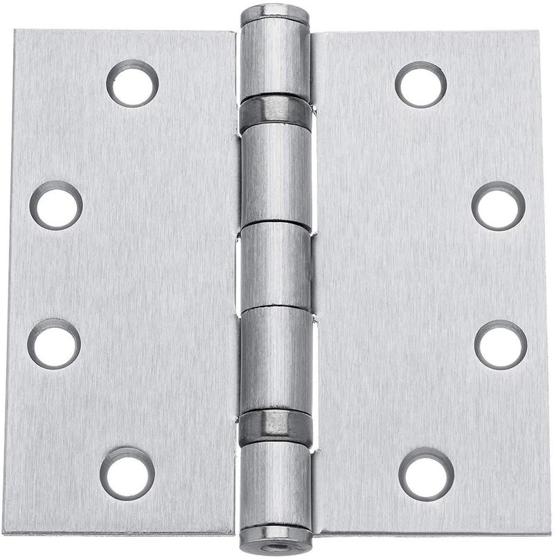 Dynasty Hardware Door Hinges, Heavy Duty 4.5x4.5 Full Mortise Ball Bearing Design for a Smooth Quiet Swing, Ideal for Commercial or Heavy Doors, Brushed Chrome Finish, 3-Pack - Image 1